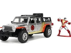 2020 Jeep Gladiator Pickup Truck Silver Colossus Diecast Figurine X-Men Marvel Hollywood Rides Series 1/32 Diecast Model Car Jada 33363