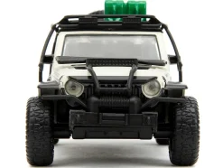 Jeep Gladiator Pickup Truck with Equipment Shell Beige with Graphics Biosyn Genetics Jurassic World Dominion 2022 Movie Hollywood Rides Series 1/32 Diecast Model Car Jada 34465