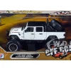 2021 Jeep Gladiator Rubicon Off-Road Pickup Truck White Black Top Off Road Series 1/27 Diecast Model Car Motormax 79145