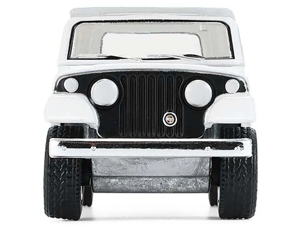 1971 Jeep Jeepster Commando White with Black Stripes "All Terrain" Series 17 1/64 Diecast Model Car by Greenlight