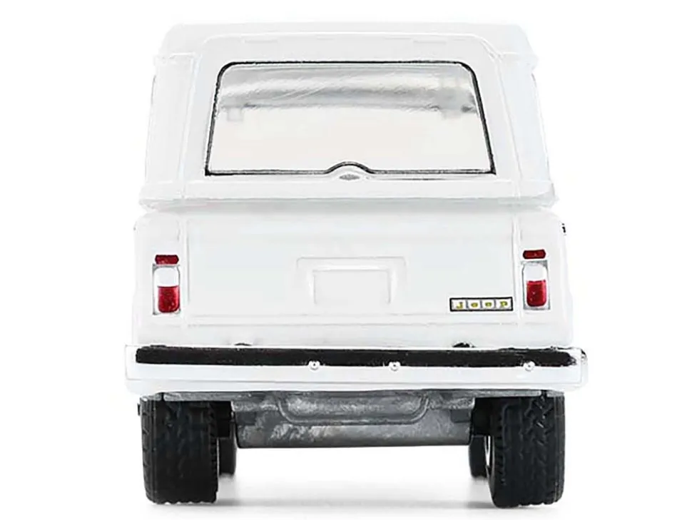 1971 Jeep Jeepster Commando White with Black Stripes "All Terrain" Series 17 1/64 Diecast Model Car by Greenlight