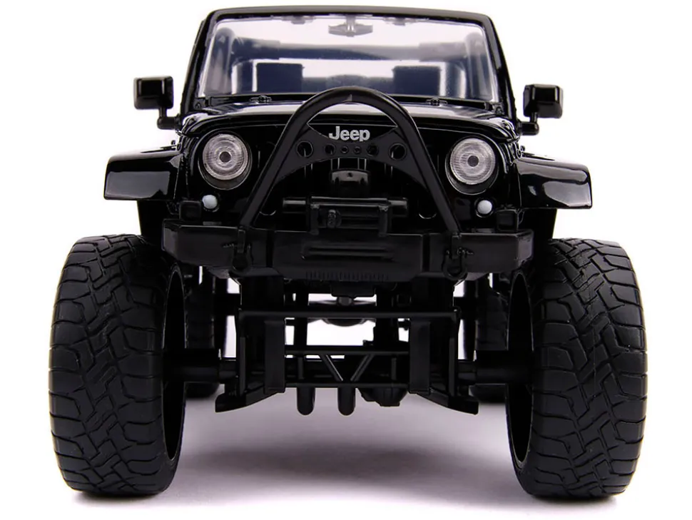 2007 Jeep Wrangler Black Extra Wheels Just Trucks Series 1/24 Diecast Model Car Jada 31560