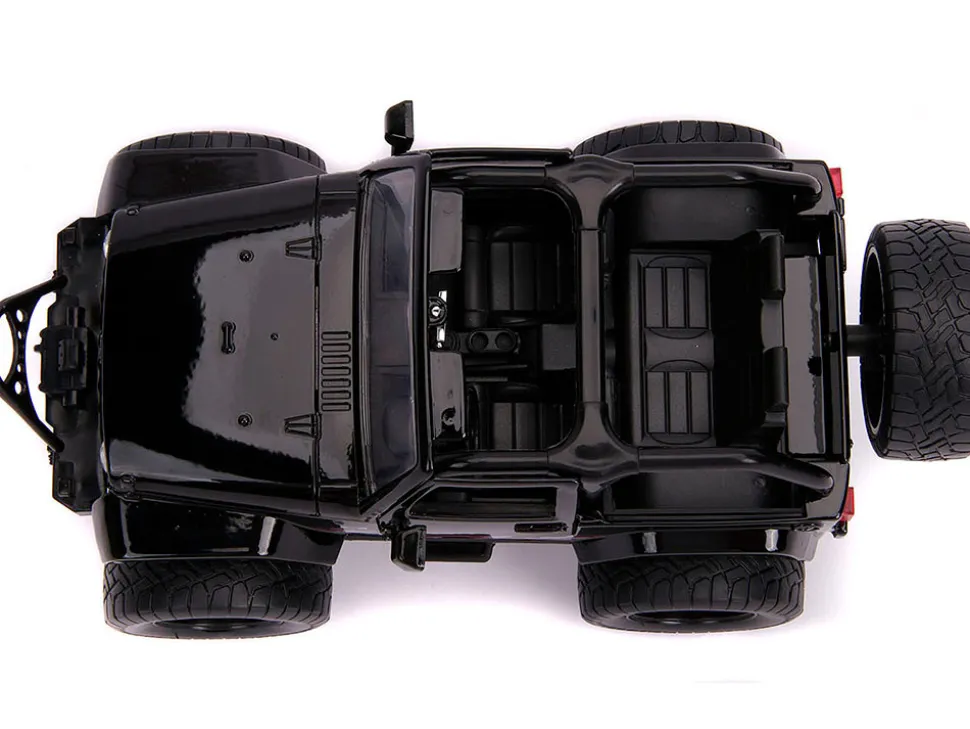 2007 Jeep Wrangler Black Extra Wheels Just Trucks Series 1/24 Diecast Model Car Jada 31560