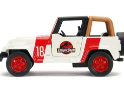 Jeep Wrangler #18 Jurassic Park Red Beige Jurassic World 1/32 Diecast Model Car Jada 32129