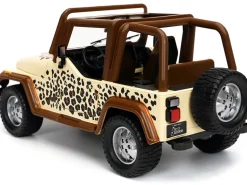 1992 Jeep Wrangler Tan Brown Graphics Extra Wheels Just Trucks Series 1/24 Diecast Model Car Jada 32426