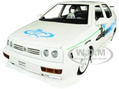 Jesse's Volkswagen Jetta White Fast Furious Movie 1/24 Diecast Model Car Jada 99591