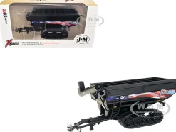 J&M 1112 X-Tended Reach Patriotic Grain Cart with Tracks Black 1/64 Diecast Model by SpecCast
