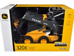 John Deere 320E Wheeled Skid Steer Fork Bucket Work Tools Prestige Collection 1/16 Diecast Model ERTL TOMY 45461