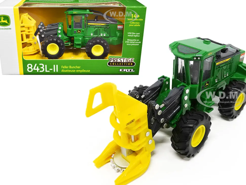John Deere 843L-II Wheeled Feller Buncher Prestige Collection 1/50 Diecast Model ERTL TOMY 45678