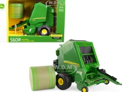 John Deere 560R Round Baler Green Hay Bale 1/16 Diecast Model ERTL TOMY 45690