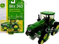 John Deere 8RX 340 Track Tractor Green Happy Birthday! Edition 1/64 Diecast Model ERTL TOMY 45875
