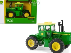 John Deere 7520 Tractor Green Yellow Top Replica Play Series 1/32 Diecast Model ERTL TOMY 45866