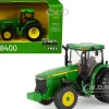 John Deere 8400 Tractor with Dual Wheels Green with Yellow Stripes "Prestige Collection" Series 1/64 Diecast Model by ERTL TOMY