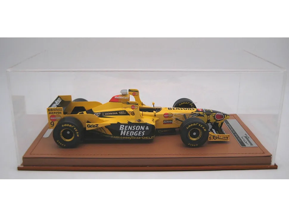 Jordan 198 #9 Damon Hill "Benson & Hedges Jordan-Honda" Formula One F1 "San Marino-Imola GP" (1998) with Display Case "Mythos Series" Limited Edition to 50 pieces Worldwide 1/18 Model Car by Tecnomodel