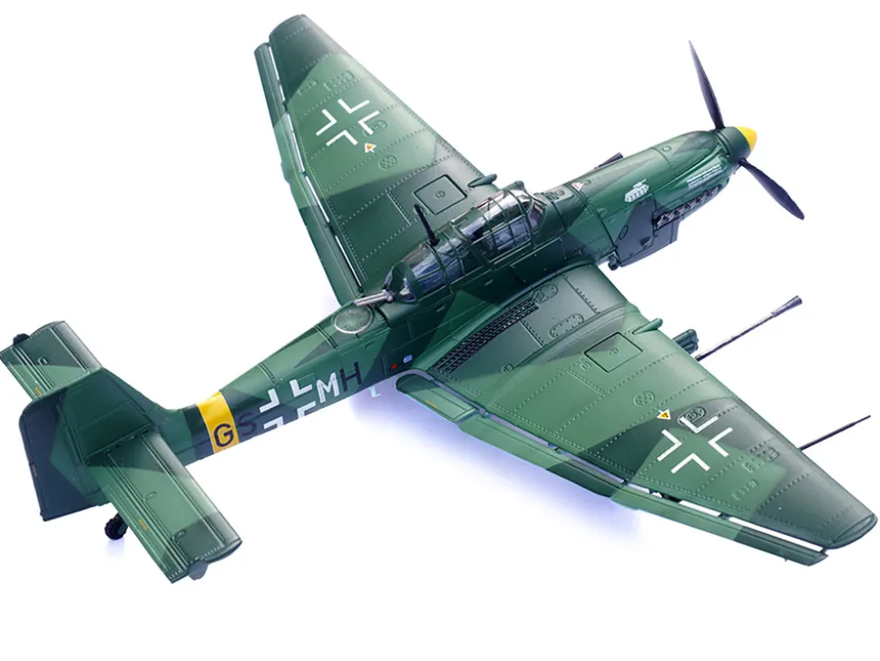 Junkers Ju 87G1 Stuka Bomber Aircraft "10.(Pz)/SG 2 Immelmann, GS+MH, Dubno, Ukraine" (1944) German Luftwaffe "Wing" Series 1/72 Diecast Model by Panzerkampf