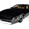 KARR Black Silver with Light Knight Rider 1982 TV Series Hollywood Rides Series 1/24 Diecast Model Car Jada 31115