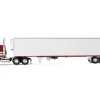 Kenworth K100 COE Flat Top and 53' Utility Trailer with Reefer "Red's Favorites - Jim Skrinar" Red with White Stripes 1/64 Diecast Model by DCP/First Gear