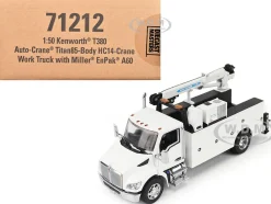 Kenworth T380 Auto-Crane Titan 85-Body HC14-Crane Work Truck with Miller EnPak White 