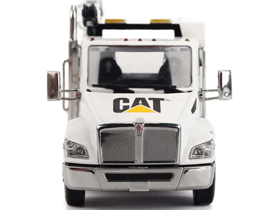 Kenworth T380 Auto-Crane Titan 85 Truck with Miller EnPak White "Transport Series" 1/50 Diecast Model by Diecast Masters