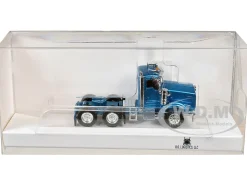 Kenworth T800 Day Cab Blue Metallic 1/87 (HO) Plastic Model Car by HO Logistics