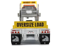 Kenworth T880 SBFA Tridem Truck with Trail King HDG Lowboy Trailer White