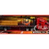 Kenworth T680 Truck Red and Flatbed Trailer with Forklift and Hay Load "Long Haul Trucker" Series 1/32 Diecast Model by New Ray