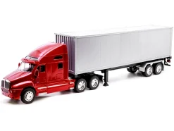 Kenworth T2000 Truck Red Metallic with Gray Container 