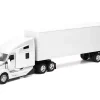 Kenworth T680 Truck White with Dry Van Trailer White "Long Haul Trucker" Series 1/32 Diecast Model by New Ray