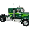 1976 Kenworth W900A Tractor with Dry Goods Trailer Green Metallic with Light Green Graphics "Vintage Heavy Haul Truck Collection" 1/43 Diecast Model by Iconic Replicas