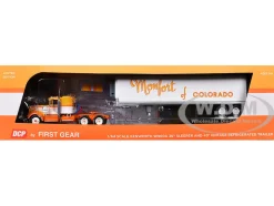 Kenworth W900A with 36" Sleeper and 40' Vintage Trailer with Reefer "Monfort of Colorado" Orange and White "Fallen Flag #50" 1/64 Diecast Model by DCP/First Gear