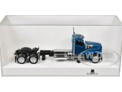 Kenworth W990 2-Axel Day Cab Blue Metallic 1/87 (HO) Plastic Model Car by HO Logistics