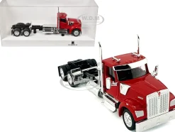 Kenworth W990 2-Axel Day Cab Red 1/87 (HO) Plastic Model Car by HO Logistics