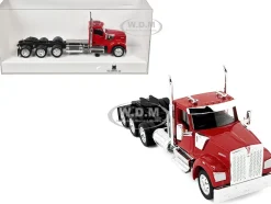 Kenworth W990 3-Axel Day Cab Red 1/87 (HO) Plastic Model Car by HO Logistics