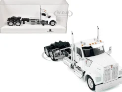 Kenworth W990 2-Axel Day Cab White 1/87 (HO) Plastic Model Car by HO Logistics