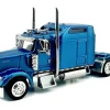 Kenworth W900L Truck Tractor with Sleeper Cab Blue Metallic 1/87 (HO) Plastic Model Car by HO Logistics