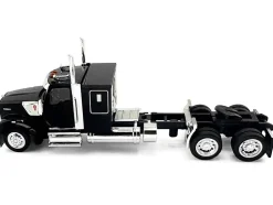 Kenworth W990 with Flat Top Sleeper Cab Black 1/87 (HO) Plastic Model Car by HO Logistics