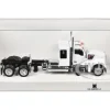 Kenworth W990 with Flat Top Sleeper Cab White 1/87 (HO) Plastic Model Car by HO Logistics