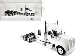 Kenworth W990 with Stand Up Sleeper Cab White 1/87 (HO) Plastic Model Car by HO Logistics