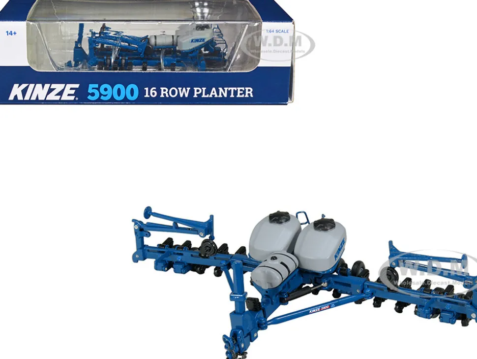 Kinze 5900 16 Row Planter Blue Diecast Metal Replica 1/64 Diecast Model SpecCast KZE1341