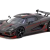 Koenigsegg Agera RS Black Carbon with Red Accents "Global64" Series 1/64 Diecast Model by Tarmac Works