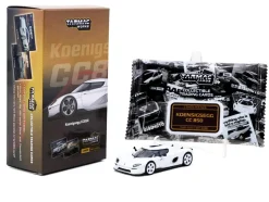 Koenigsegg CC850 White with Tarmac Cards 