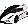 Koenigsegg Regera White Black Carbon Red Stripes 1/18 Model Car Autoart 79027