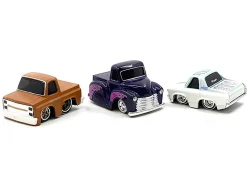 Kustoms Series 4 Chevrolet Triple Pack Set of 3 Cars Diecast Model Cars by CarTuned