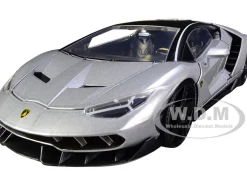 Lamborghini Centenario Gray Metallic Black Top Hyper-Spec Series 1/24 Diecast Model Car Jada 32277