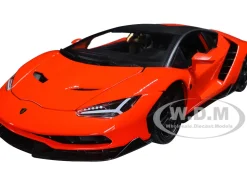 Lamborghini Centenario Orange with Matt Black Top Special Edition 1/18 Diecast Model Car Maisto 31386or