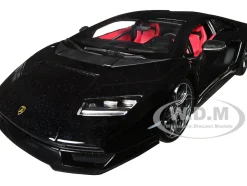 Lamborghini Countach LPI 800 4 Black with Red Interior Special Edition 1/18 Diecast Model Car Maisto 31459BK