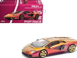 Lamborghini Countach LPI 800-4 Blu Hal Metallic 1/64 Diecast Model Car by Pop Race
