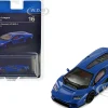 Lamborghini Countach LPI 800 4 Blue Hypercar League Collection 1/64 Diecast Model Car PosterCars H16B
