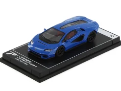 Lamborghini Countach LPI 800 4 Blue Hypercar League Collection 1/64 Diecast Model Car PosterCars H16B