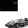 Lamborghini Countach LP 500R Black with White Interior 1/18 Diecast Model Car by Kyosho